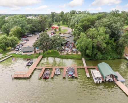 Aerial view of resort