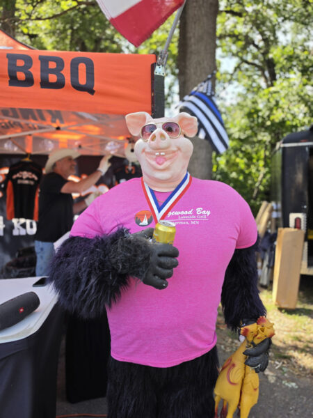 Pig Mascot Costume Bbq