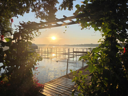 Sunset Through Garden Arbor
