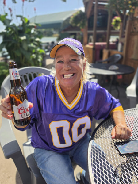 Woman In Vikings Jersey