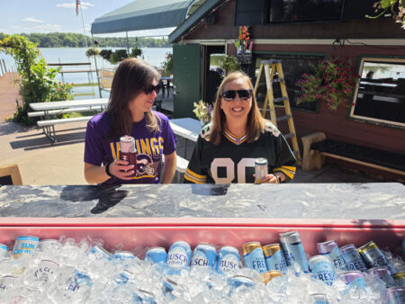Women At Drink Cooler